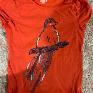 Orange Bird Graphic T-Shirt